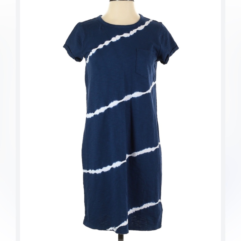 Gap all over stripe knit jersey tshirt dress
